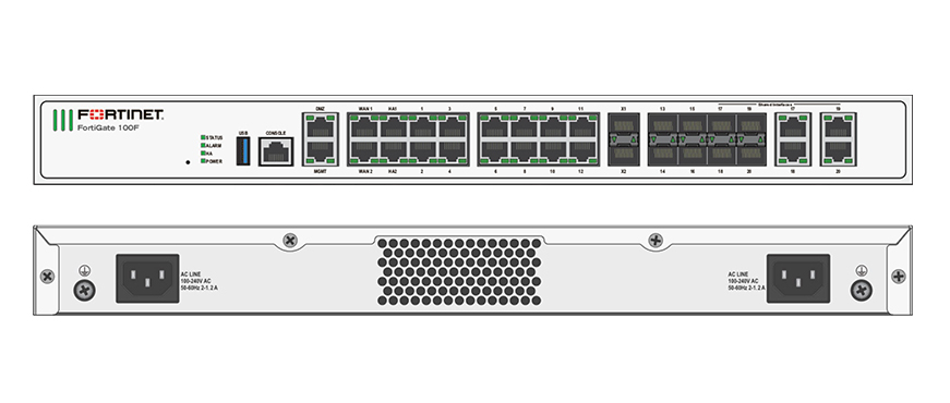 Fortinet FortiGate 100F 24×7 Bundle (1 Year) Firewall – Awantech